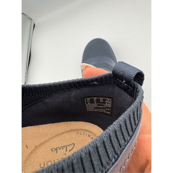 Clarks Collection Womens Navy Blue Sashlyn Edge Slip On Shoes Size 9 - Picture 6 of 8